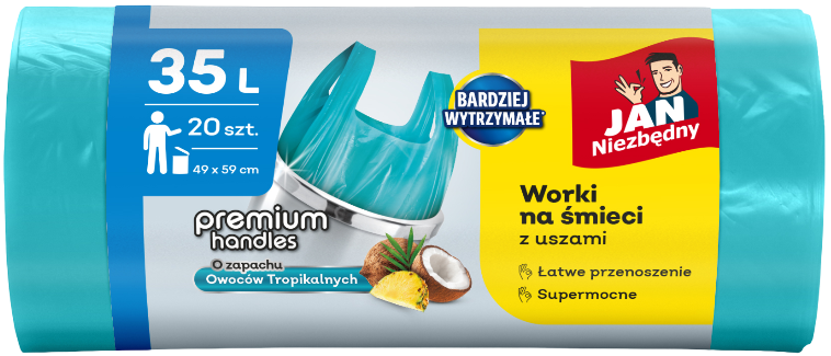 Worki na śmieci owoce trop Jan Niezbędny 35l 20szt widok 1