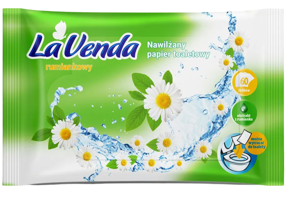 Papier toalet. nawilżany Lavenda 60szt widok 1
