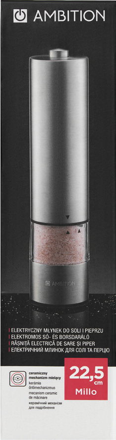 Młynek elektryczny do soli i pieprzu Ambition widok 1