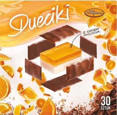 Pianka Dueciki pomarańczowa w czekol. Majami 420g widok 1