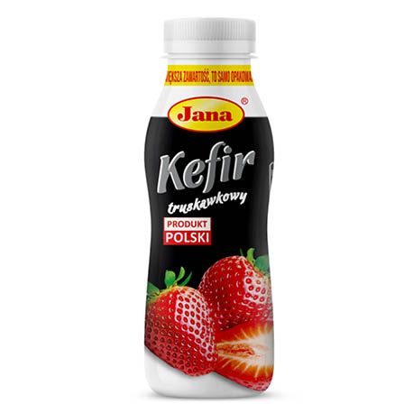 Kefir truskawkowy OSM Jana 420g widok 1