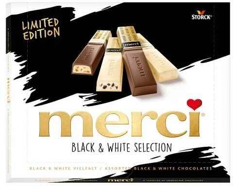 Bombonierka black&white Merci 240g widok 1