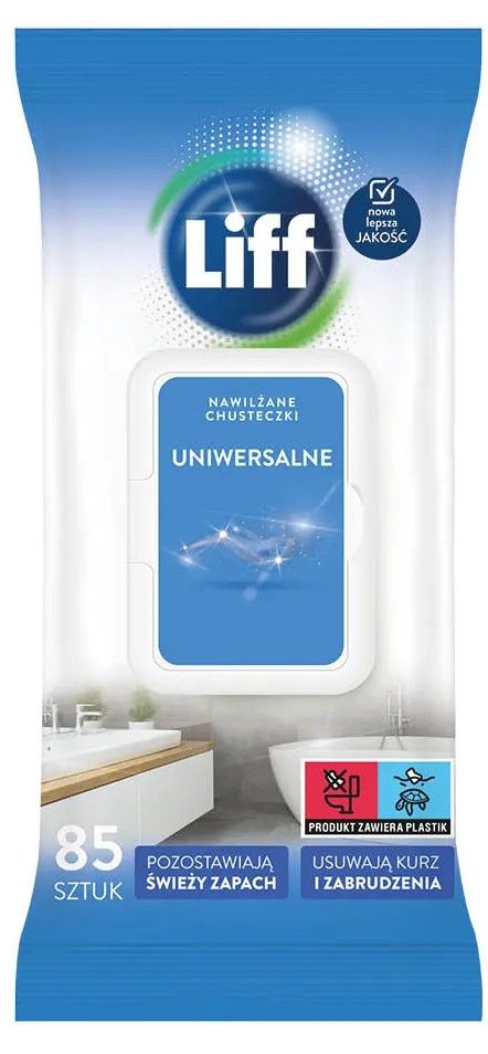Chusteczki nawilżane uniwersalne Liff 85szt widok 1