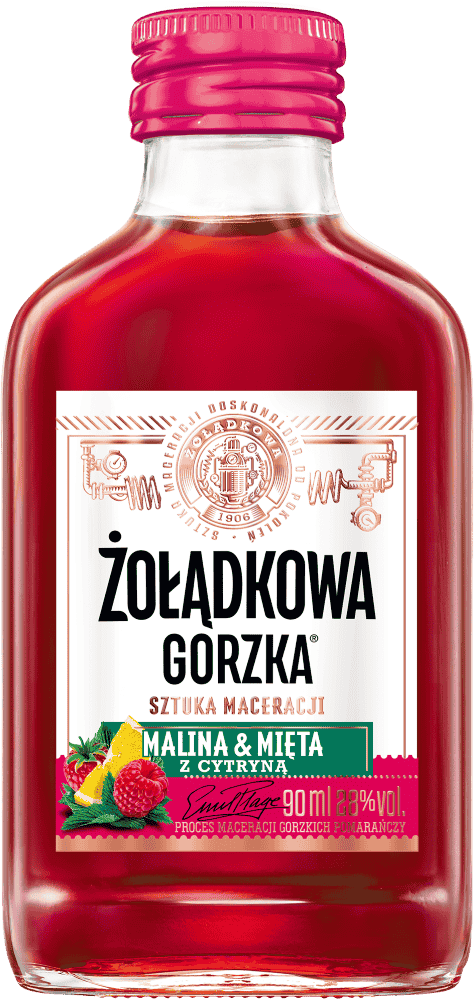 Likier Żołądkowa gorzka malina mięta cyt. 90ml 28% widok 1