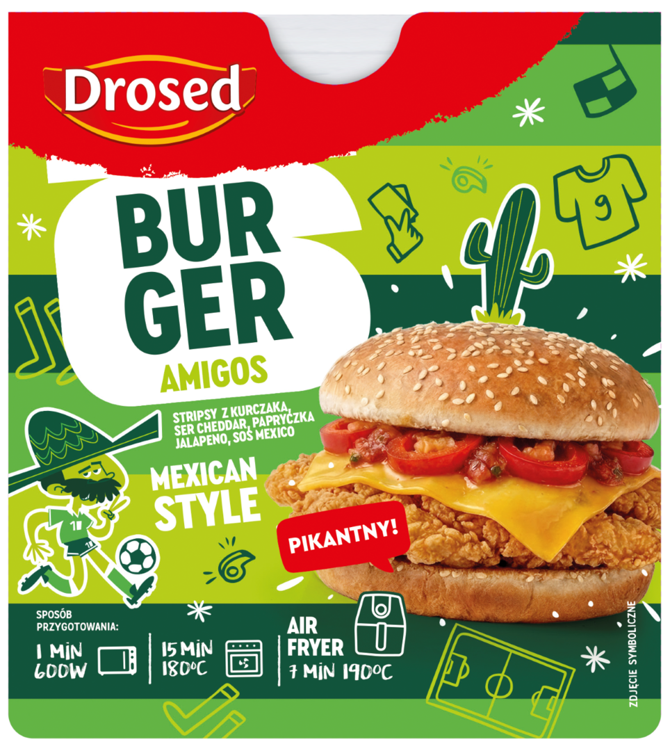 Burger amigos mexican style Drosed 153g widok 1