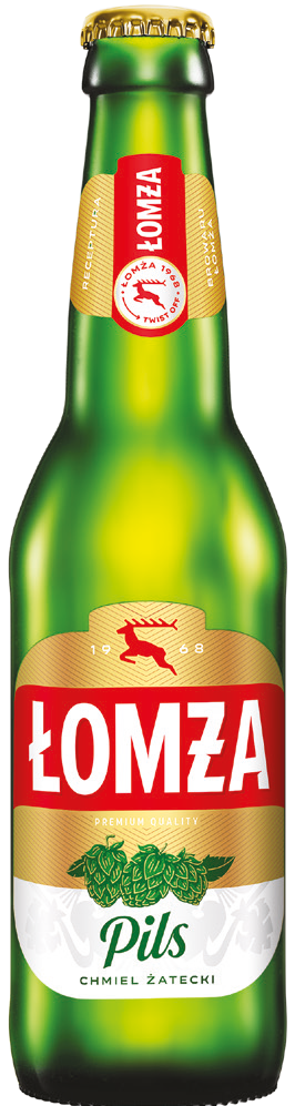Piwo Łomża pils 330ml 6% but. bzzw. widok główny