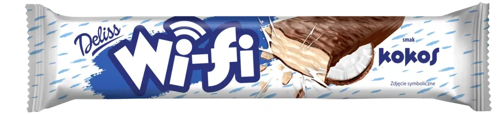 Wafelek kokosowy w czek. mlecz. Wifi Deliss 40g widok 1