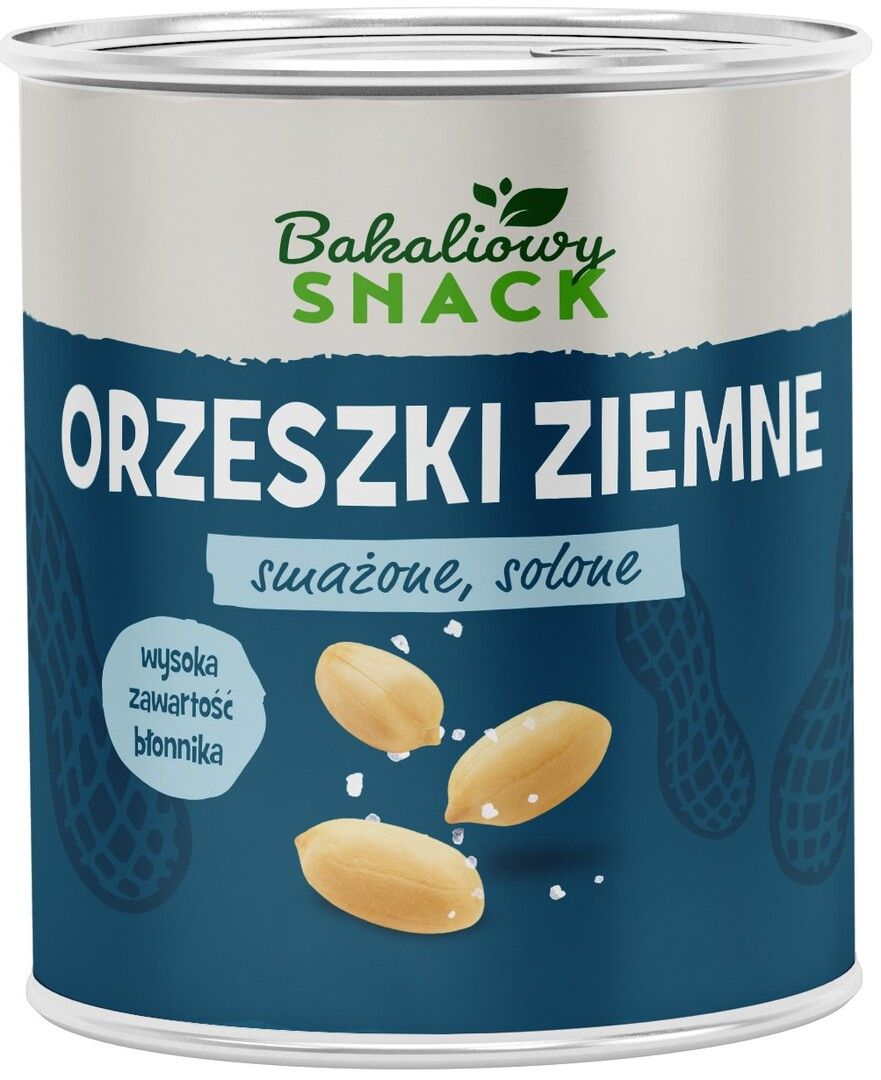 Orzeszki ziemne solone Bakaliowy Snack 200g puszka widok 1