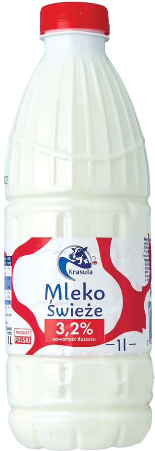 Mleko spożywcze świeże 3,2% Krasula 1l widok główny 