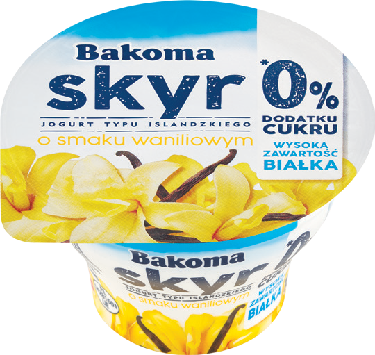 Jogurt skyr owocowy 0% cukru Bakoma 150g mix widok 2