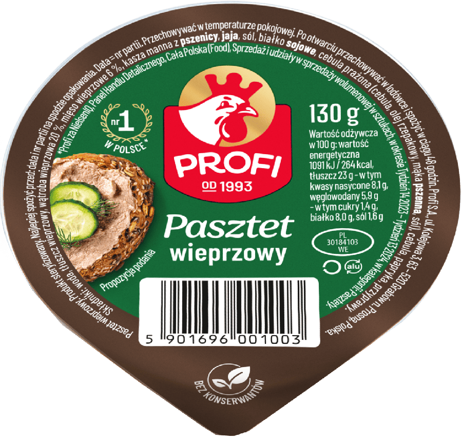 Pasztet wieprzowy Profi 130g widok 1