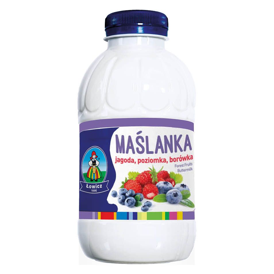 Maślanka jagoda poziomka borówka OSM Łowicz 500g widok 1