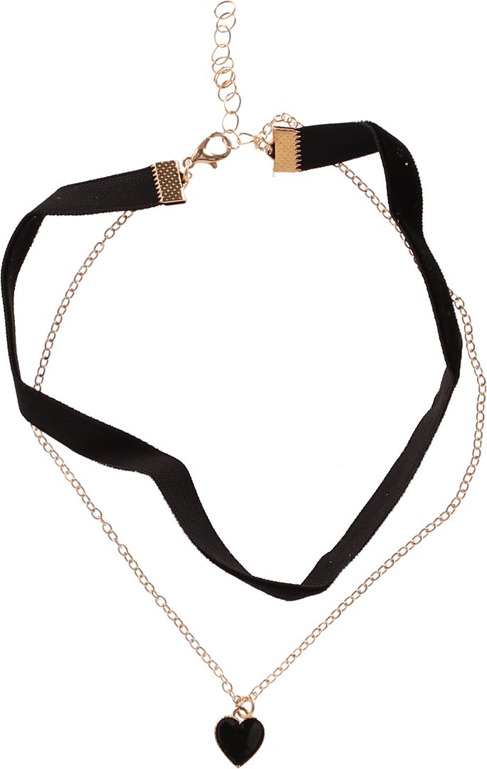 Naszyjnik/choker z serduszkiem mix widok główny 