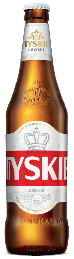Piwo Tyskie gronie 0,5l 5,2% but. zw. widok główny