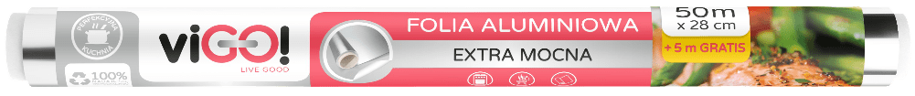 Folia aluminiowa viGo! 50+5m gratis widok główny 