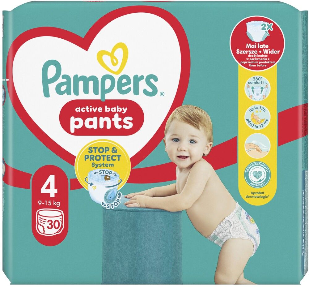 Pieluchomajtki 4 maxi 9-15kg Pampers 30szt widok 1