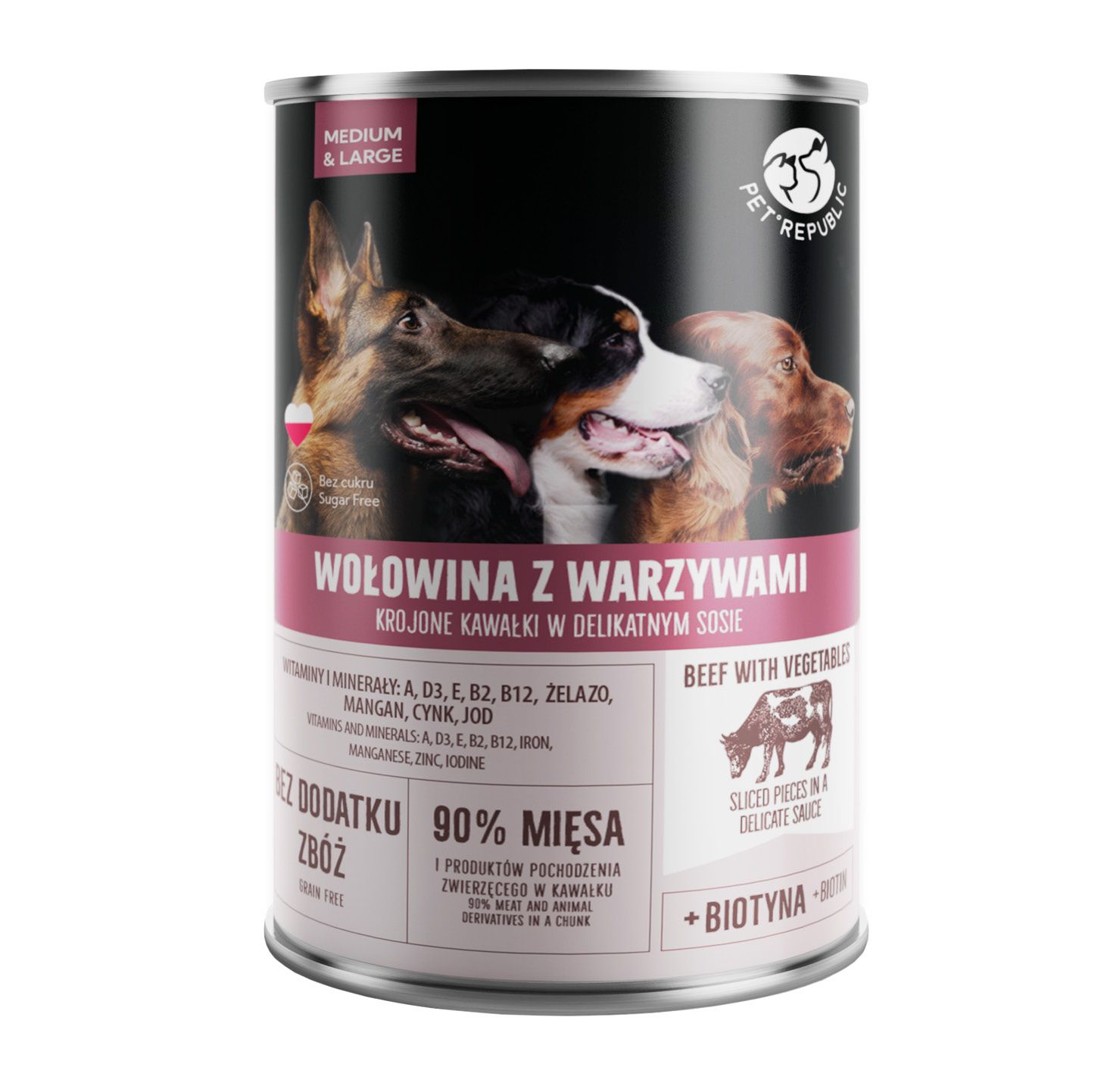 Karma dla psa mokra wołowina Pet Republic 1,25kg widok główny 