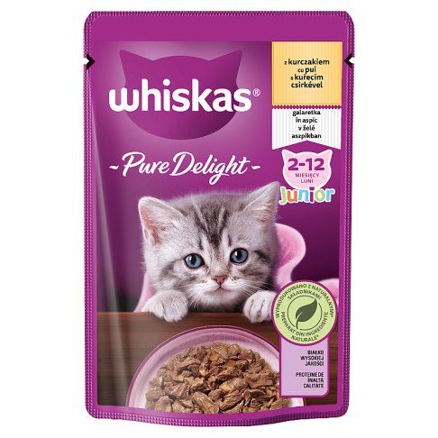 Karma dla kota mokra z kurczak. Whiskas junior 85g widok 1