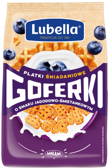 Płatki goferki jagodowo śmietankowe Lubella 400g widok 1