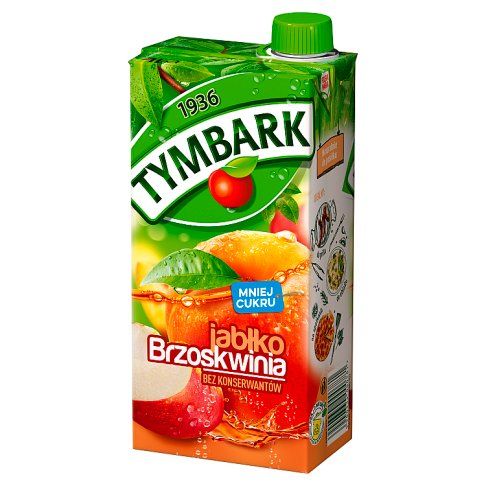 Napój niegaz. jabłko brzoskwinia Tymbark 1l widok 2