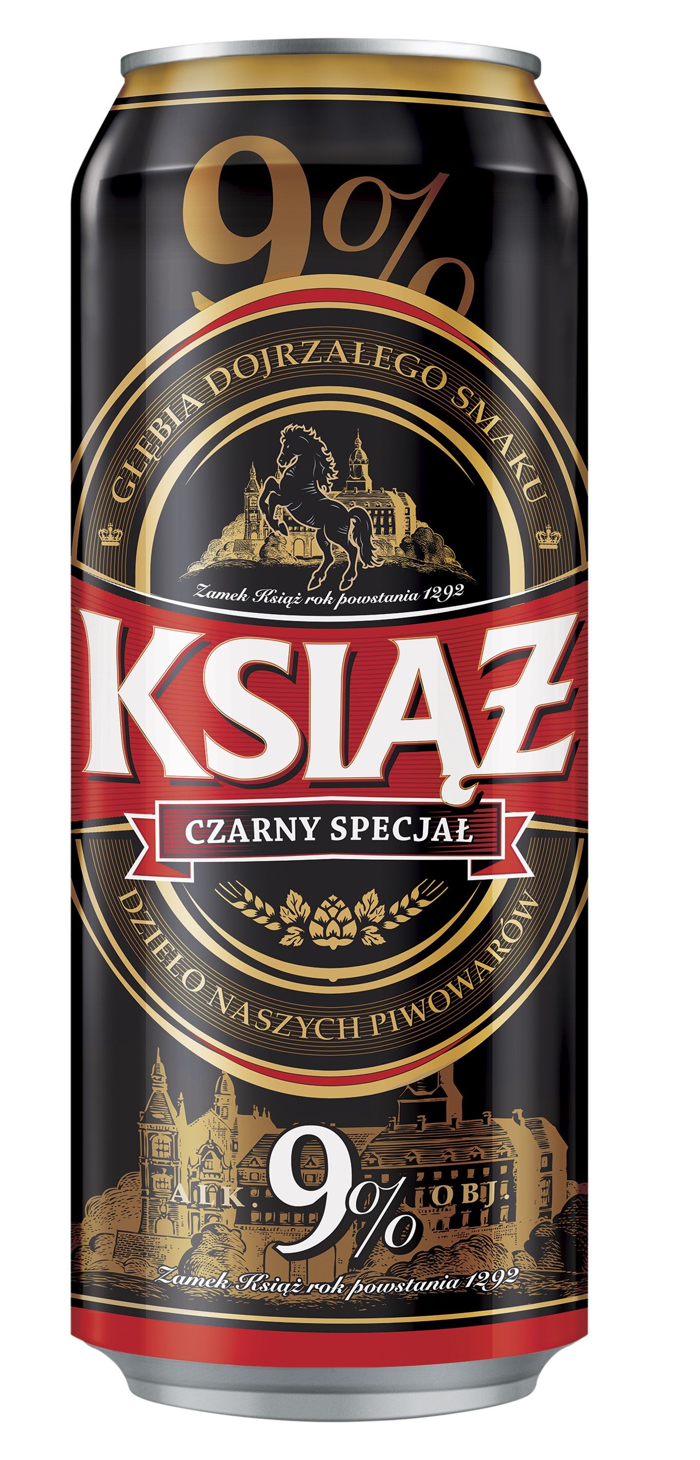 Piwo Książ czarny specjał 0,5l 9% puszka widok 1