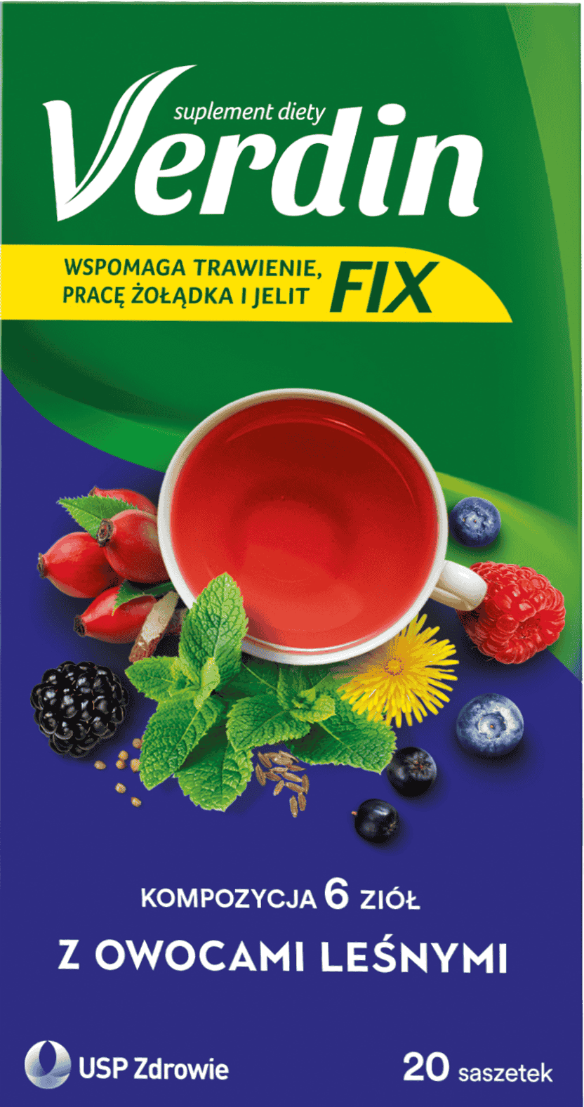 Herbatka ziołowa z owocami leśn. Verdin Fix 20x2g widok 1