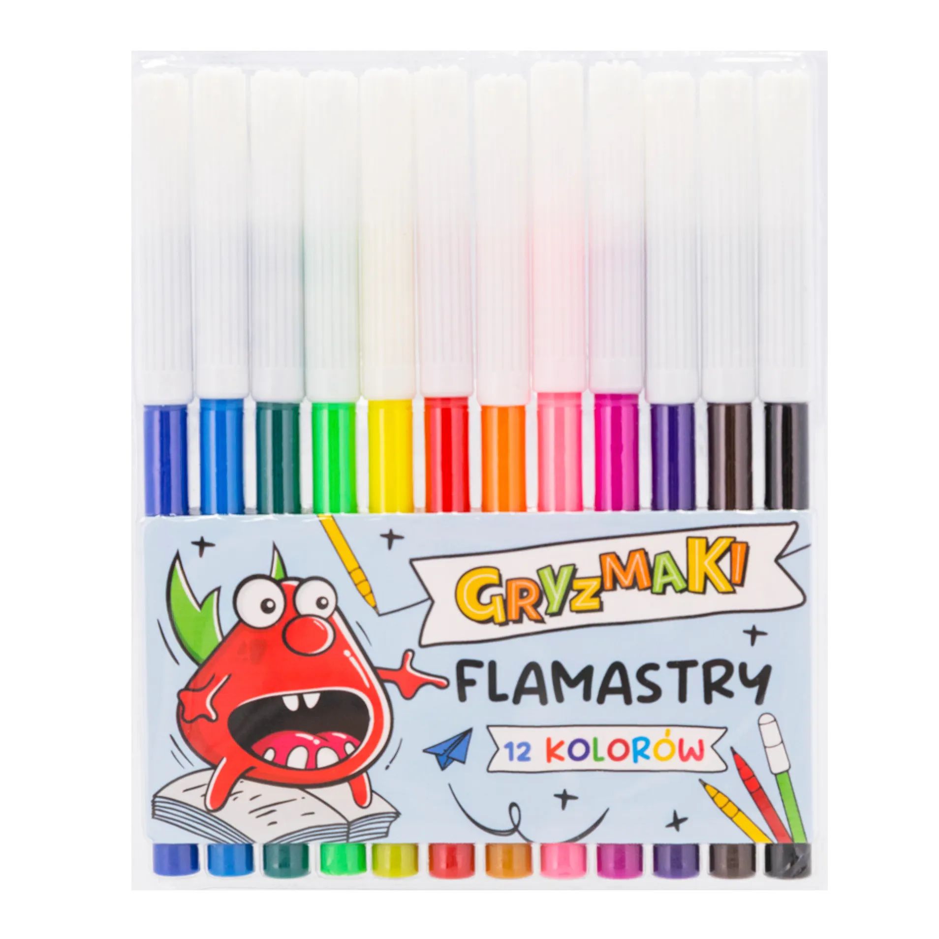 Flamastry Gryzmaki 12kol Sz24 widok 1