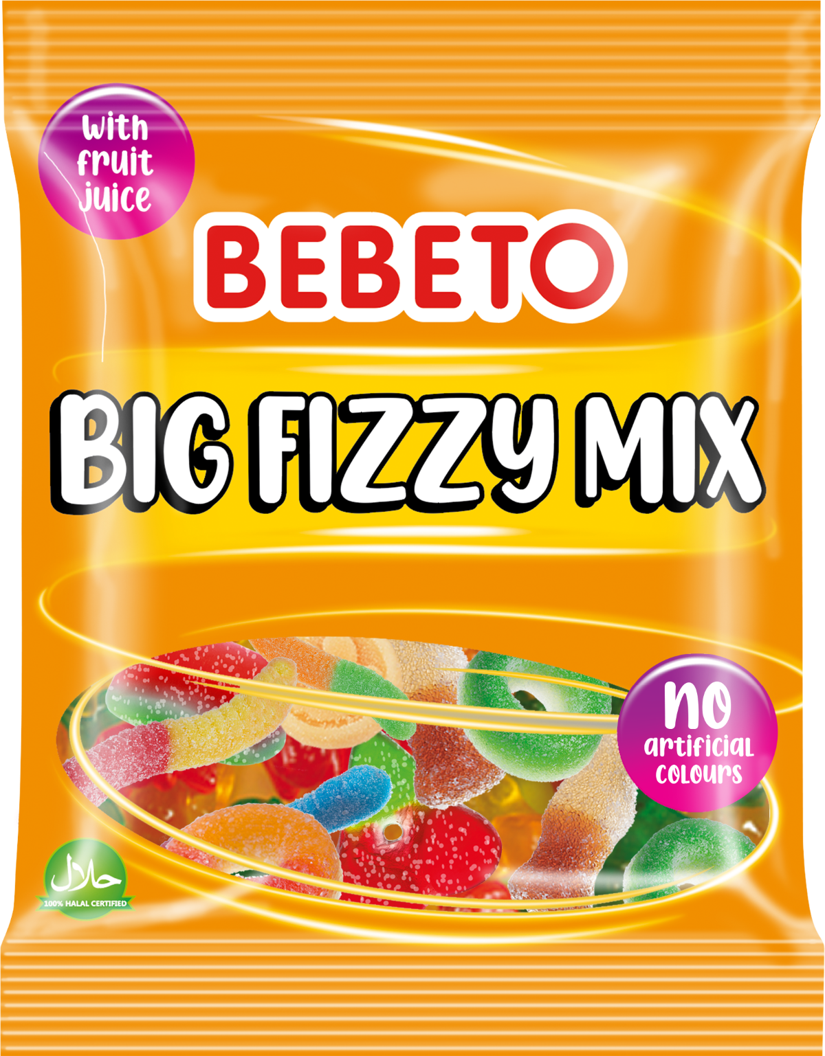Żelki big fizzy mix Bebeto 150g widok 1