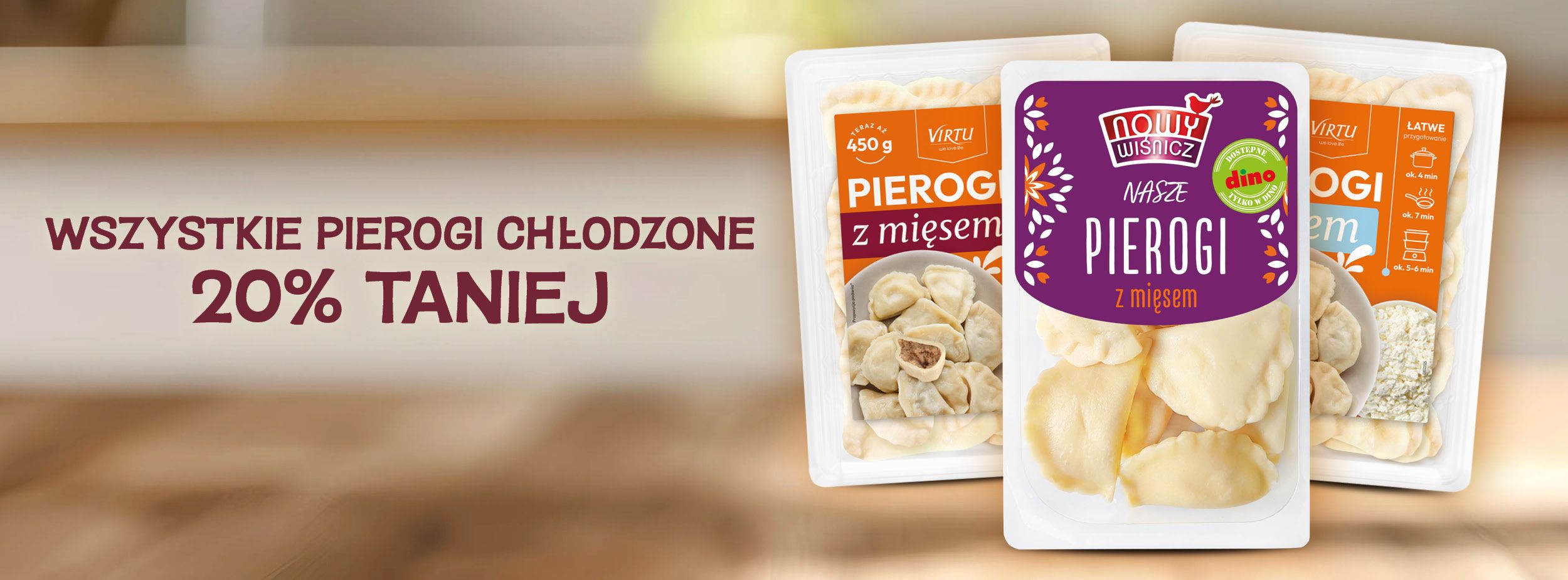 WSZYSTKIE PIEROGI CHŁODZONE 20% TANIEJ