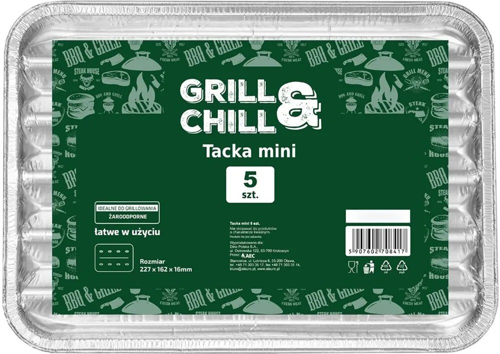 Tacki aluminiowe mini Grill&Chill 5szt widok 1