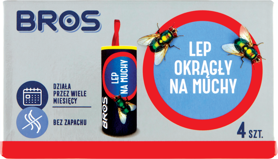Lep okrągły na muchy Bros 4szt widok główny
