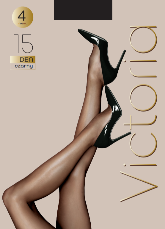 Rajstopy Victoria 15 den czarne rozm. 3/4 mix widok 1