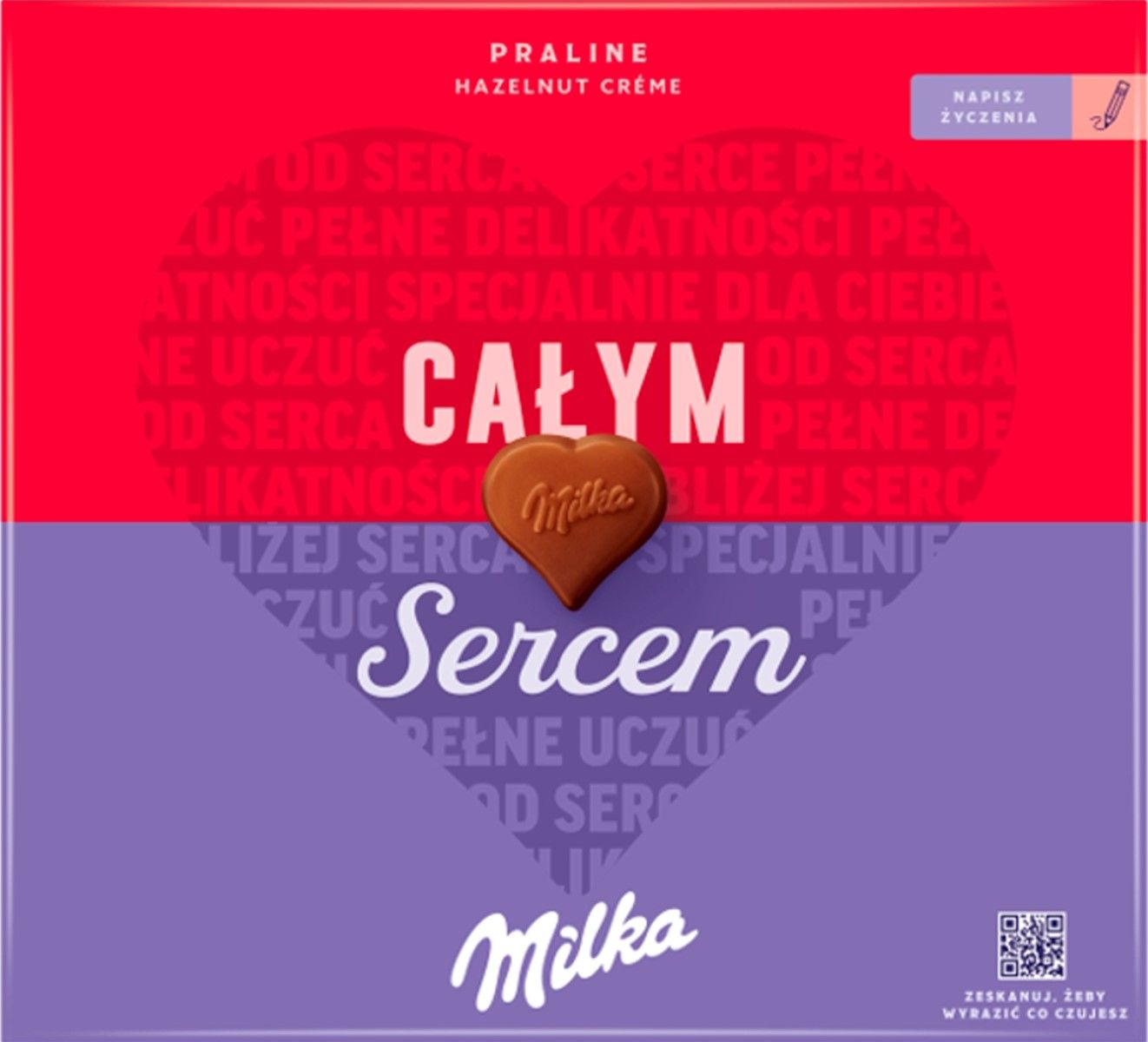 Bombonierka I Love Milka 110g widok główny