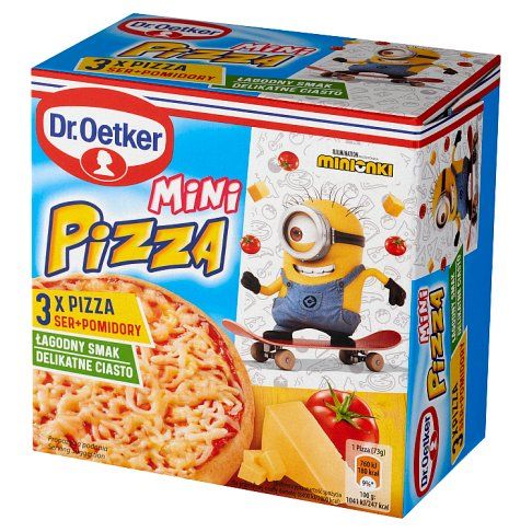 Pizza mini ser pomidor Minionki Dr.Oetker 3x73g widok 3