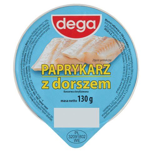 Paprykarz z dorszem Dega 130g widok 1