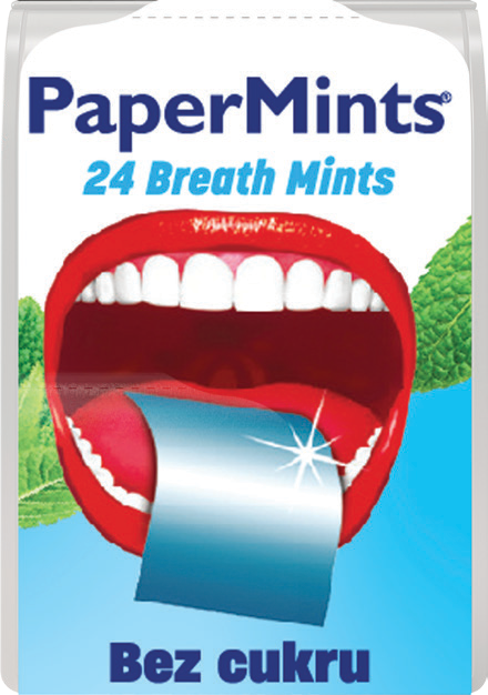 Listki miętowe odświeżające Papermints 24szt widok 1