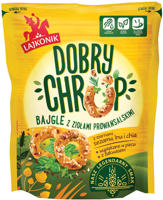 Bajgle z ziołami Dobry Chrup Lajkonik 100g widok główny 