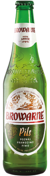Piwo Browarne pils 0,5l 6% but. bzzw. widok główny