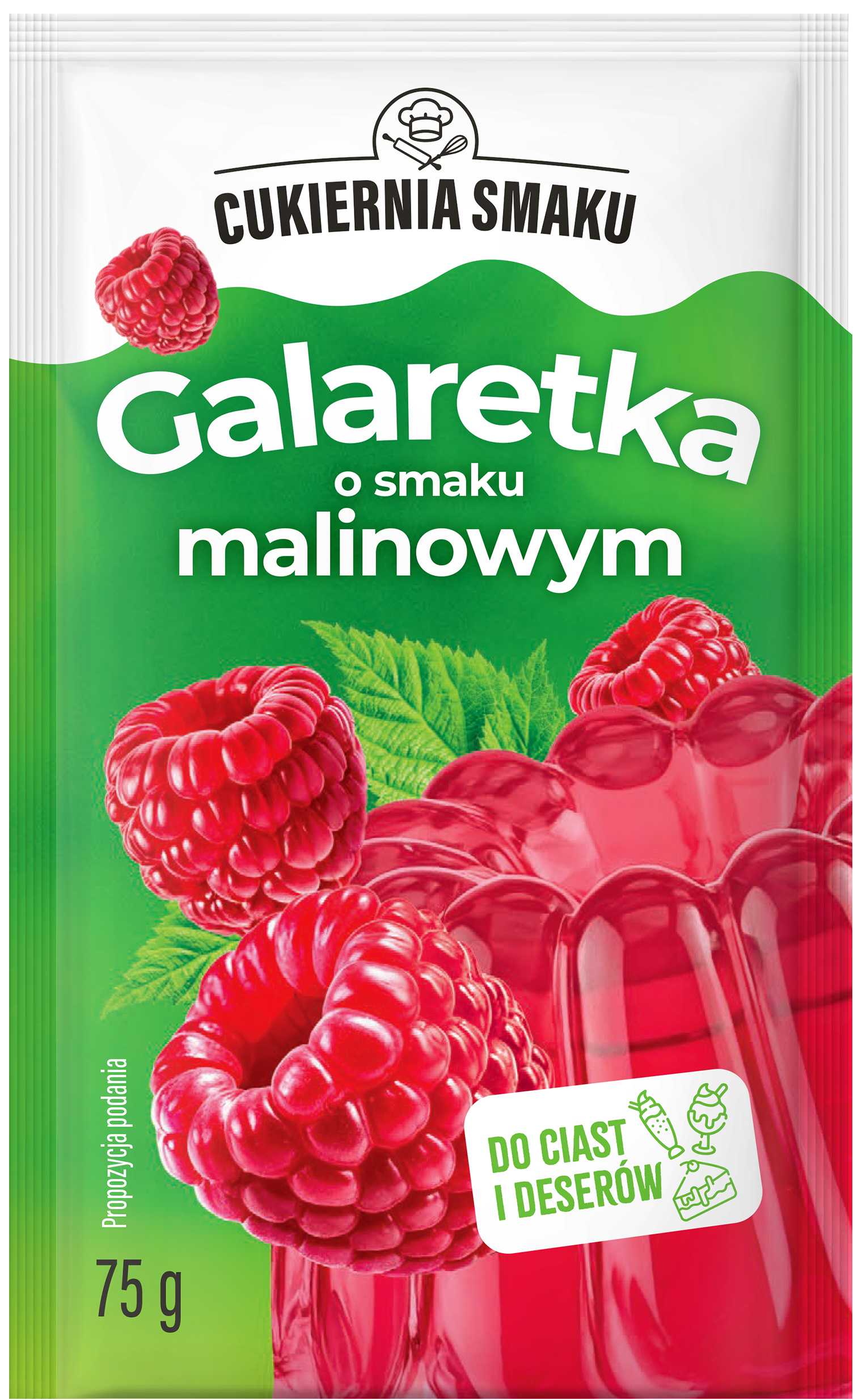 Galaretka o sm malinowym Cukiernia Smaku 75g widok główny
