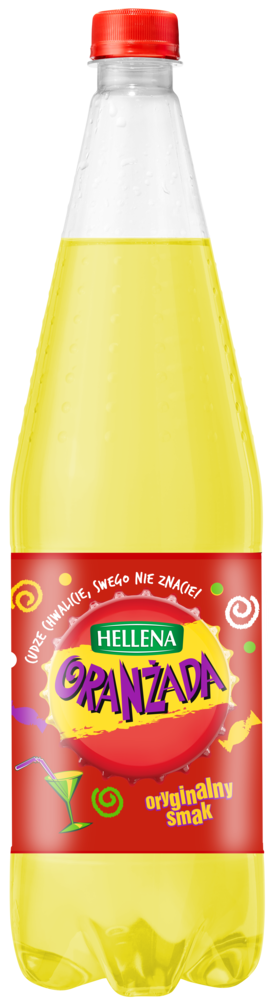 Napój gaz. oranżada żółta 20% soku Hellena 1,25l widok 1