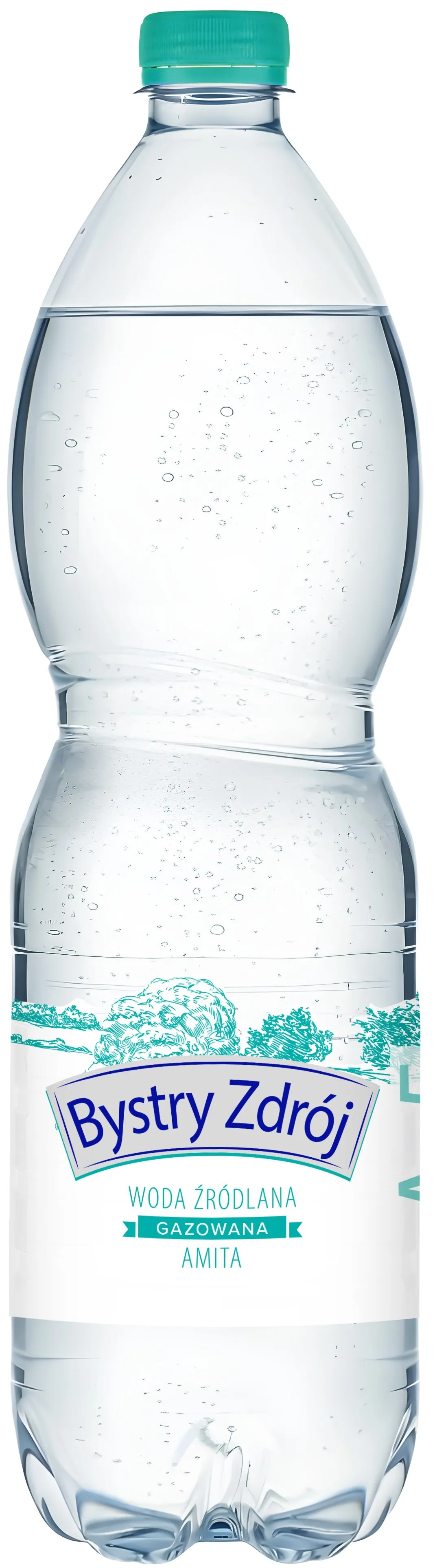 Woda gaz. źródlana Bystry Zdrój 1,5l widok 1