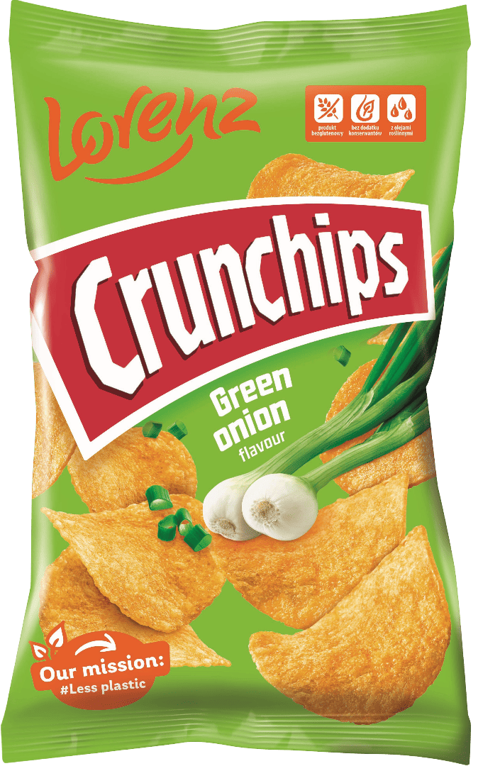 Chipsy Crunchips zielona cebulka 130g widok 1