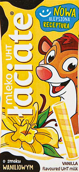 Mleko UHT waniliowe Łaciate 200ml widok główny