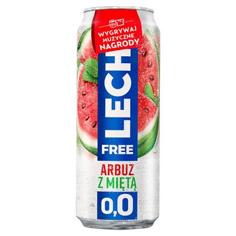 Piwo Lech free arbuz z miętą 0,5l 0% puszka widok 2