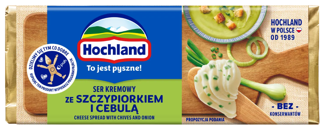 Serek topiony szczyp./cebula bloczek Hochland 90g widok główny