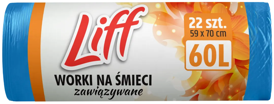 Worki na śmieci niebieskie 60l Liff 22szt widok główny 