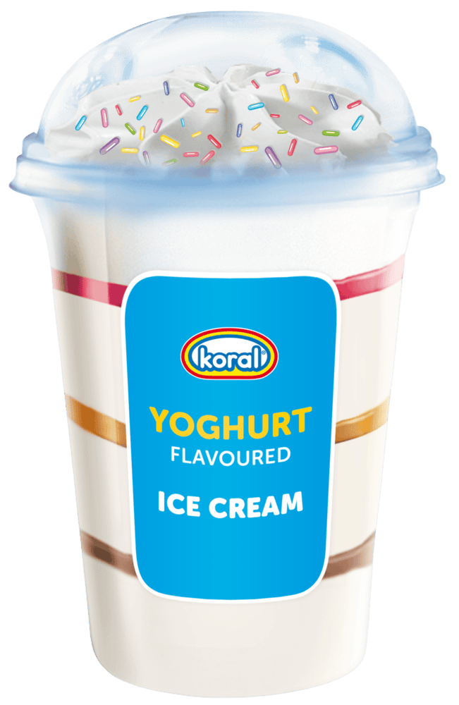 Lody kubek jogurtowe z sosami Koral 220ml widok 1