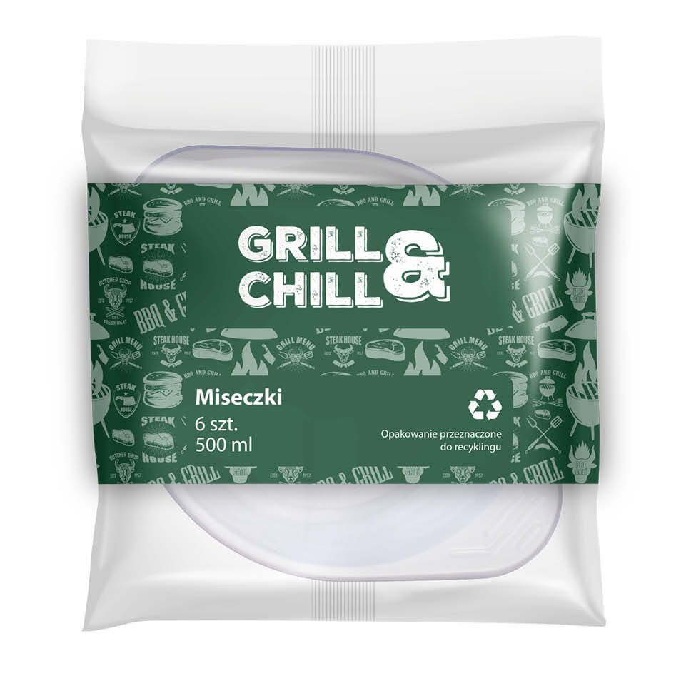 Miseczki jednorazowe Grill&Chill 0,5l 6szt widok 1