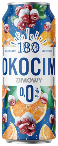 Piwo Okocim zimowy 0,5l 0% puszka widok 1