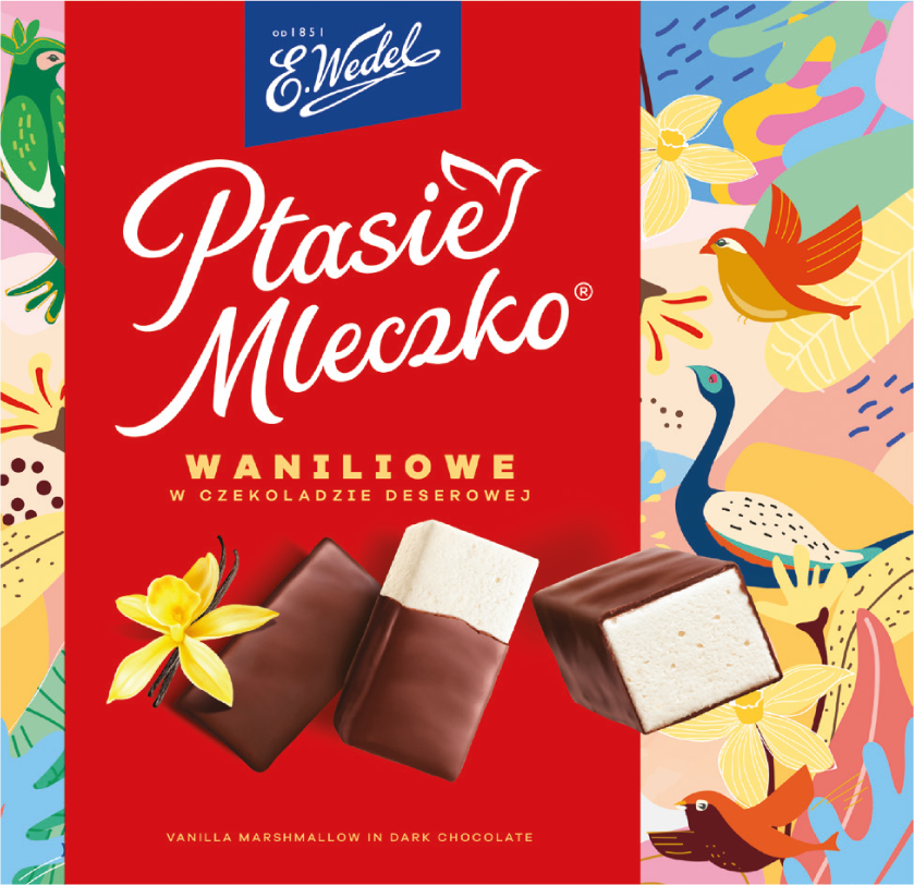 Ptasie Mleczko waniliowe Wedel 340g widok główny